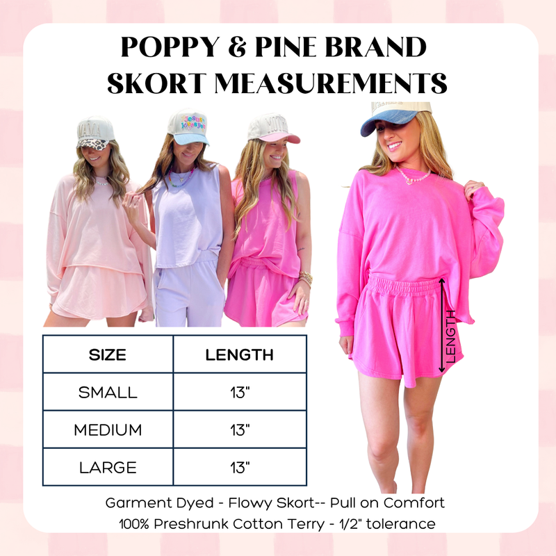 Pink Poppy Skort