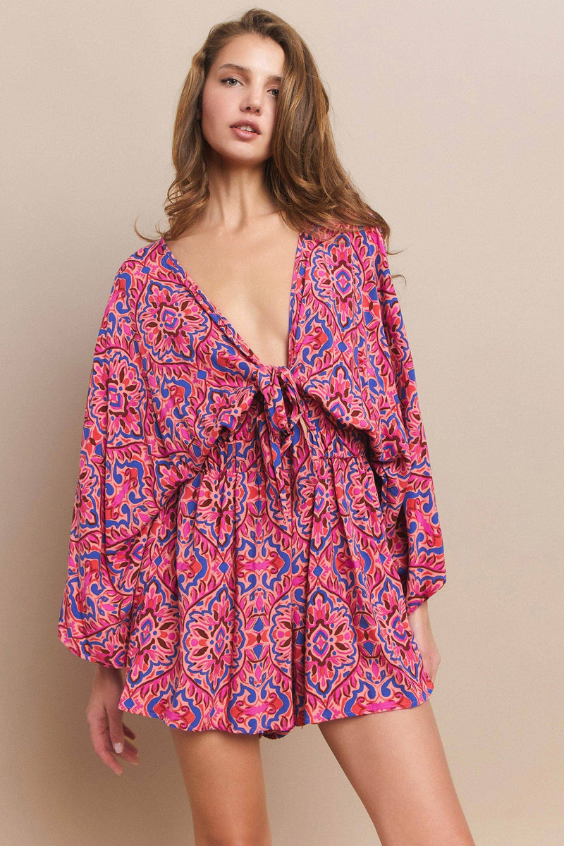 BOHO PAISLEY PRINT ROMPER