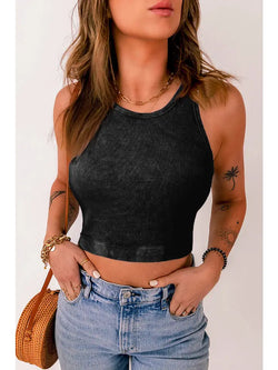 Mineral Wash Racerback Crop