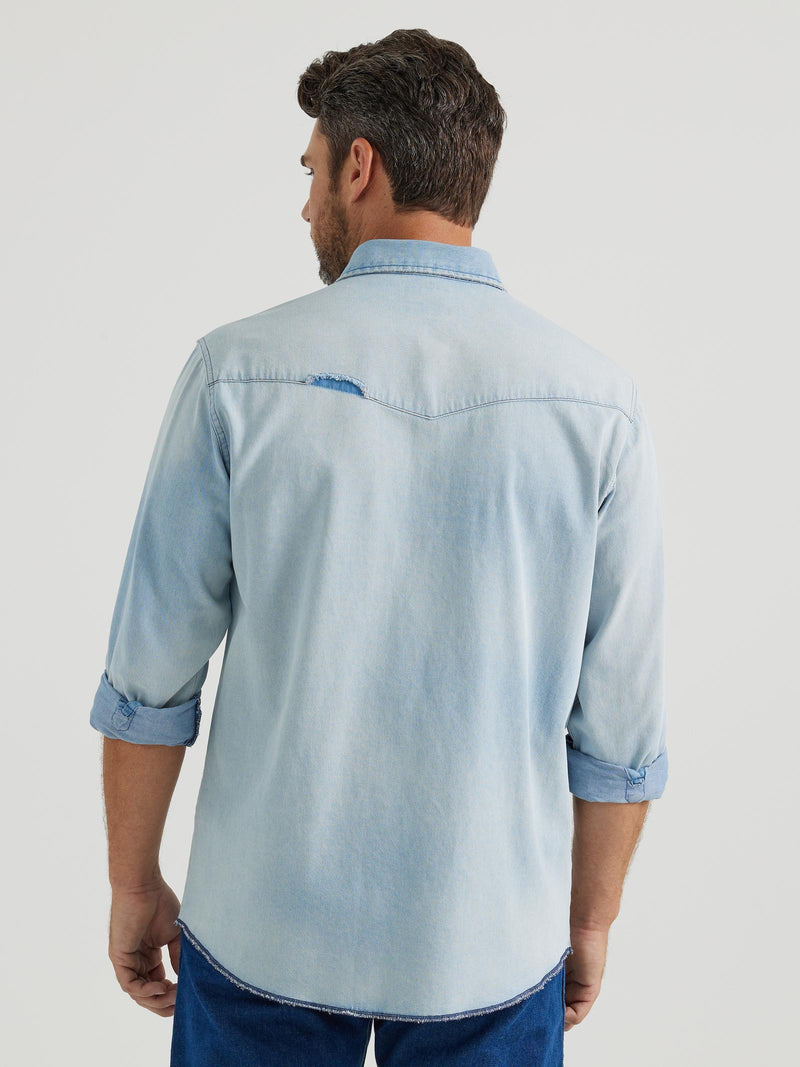 Buy Highlander Men Blue Slim Fit Faded Casual Denim Shirt - Shirts for Men  1272486 | Myntra