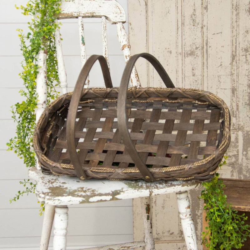 Basket With Two Folding Handles