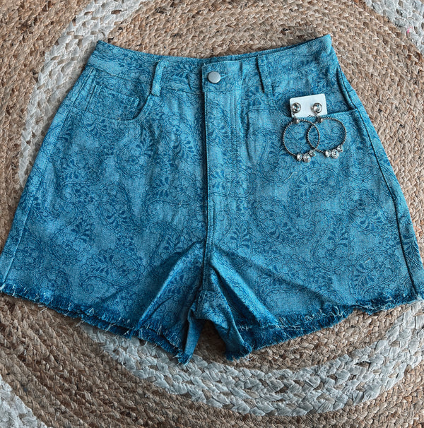 The Pretty Pais Denim Distressed Shorts