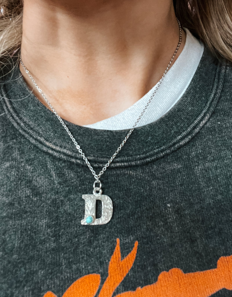 Stamped Initial Necklaces