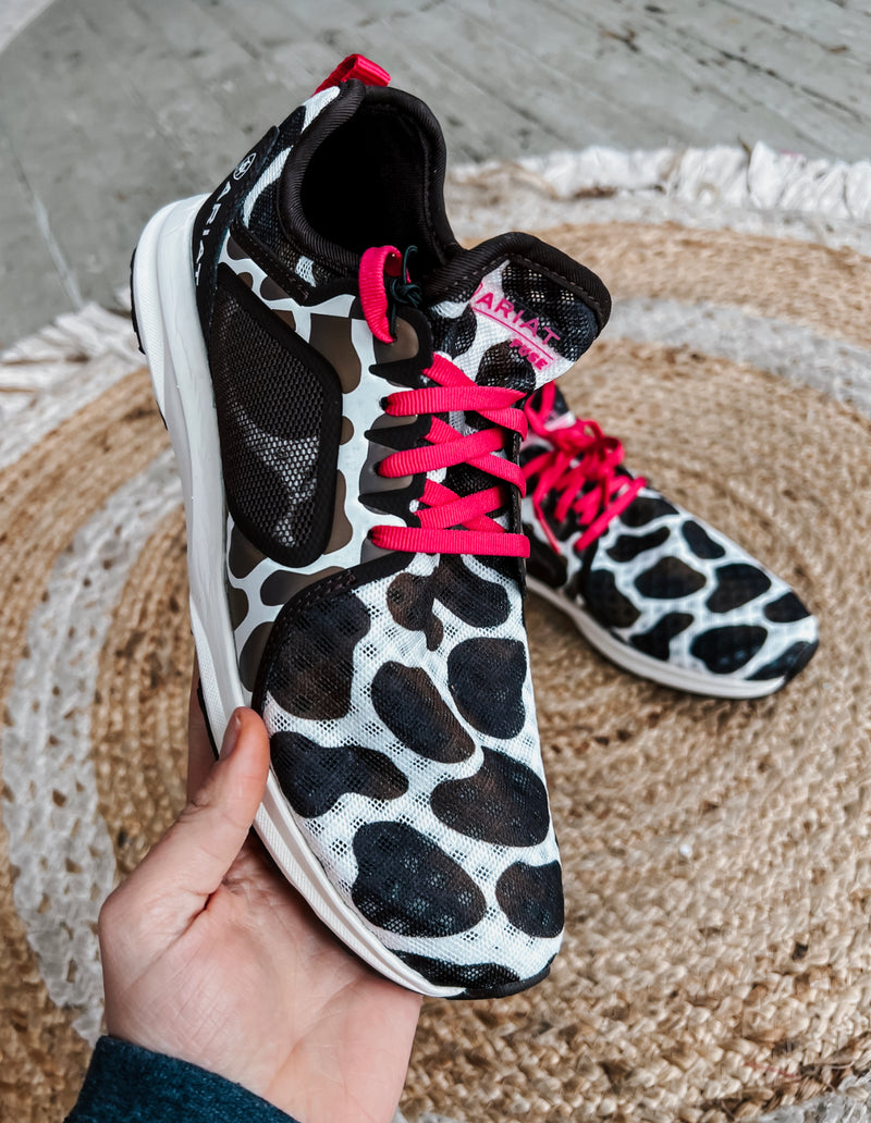 Ariat Womens Fuse Cow Print Sneaker